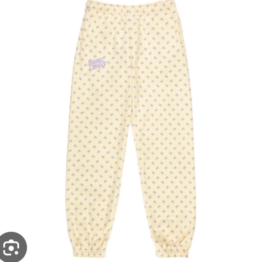 the happy camper yellow gingham lavender bows sweat set - Picture 4 of 6